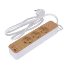 STHOR 72343 Fa hatású elosztó földeléssel, 3 aljzattal, USB-vel, 1,4 m kábellel (3x1 mm²)