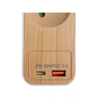 STHOR 72343 Fa hatású elosztó földeléssel, 3 aljzattal, USB-vel, 1,4 m kábellel (3x1 mm²)