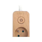 STHOR 72343 Fa hatású elosztó földeléssel, 3 aljzattal, USB-vel, 1,4 m kábellel (3x1 mm²)