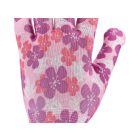 FLO 74121 Kertészkesztyű Rózsaszín Virágmintával 8-As