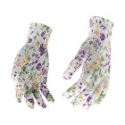 FLO 74123 Kertészkesztyű Fehér Virágmintával 8-As