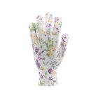 FLO 74123 Kertészkesztyű Fehér Virágmintával 8-As