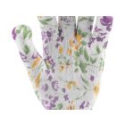 FLO 74123 Kertészkesztyű Fehér Virágmintával 8-As