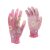 FLO 74126 Kertészkesztyű Rózsaszín Mintával 8-As, Pu Bevonattal.