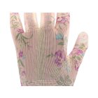 FLO 74128 Kertészkesztyű Fehér Virágmintával 8-As, Pu Bevonattal.