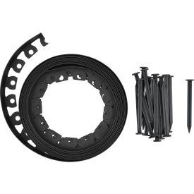   FLO 88710 Kerti Gyepszegély Fekete 40 mm X 10 M Rögzítővel