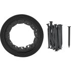 FLO 88710 Kerti Gyepszegély Fekete 40 mm X 10 M Rögzítővel