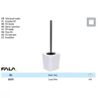 FALA69341 WC kefe és tartó Cuboid White