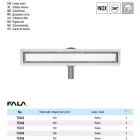 FALA75348 Zuhanylefolyó 800 mm forgatható szifonnal Rotary