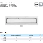 FALA75360 Zuhanylefolyó 300 mm Madeira inox