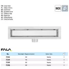 FALA75364 Zuhanylefolyó 700 mm Madeira inox