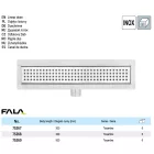 FALA75368 Zuhanylefolyó 400 mm Tocantins inox