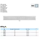 FALA75373 Zuhanylefolyó 900 mm Tocantins inox