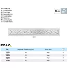 FALA75379 Zuhanylefolyó 800 mm Napo inox