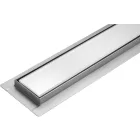 FALA75384 Zuhanylefolyó 900 mm White Glass inox