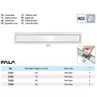 FALA75384 Zuhanylefolyó 900 mm White Glass inox