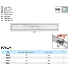 FALA75451 Zuhanylefolyó 900 mm Line inox