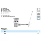 FALA75498 Mosdó lefolyó réz automata leeresztővel