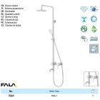 FALA75664 Zuhanyoszlop inox Steely3