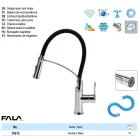 FALA75674 Mosogató csaptelep fali zöld flexibilis csővel + tartozékok