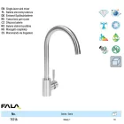 FALA75716 Mosogató csaptelep + tartozékok inox Steely1