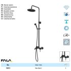 FALA75813 Zuhanyoszlop Retro Black 2