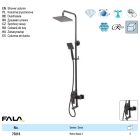 FALA75818 Zuhanyoszlop Retro Black 3