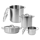 YATO YG-00001 GASTRO Fazék fedővel 2,4 liter 160 x 120 mm inox