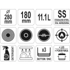 YATO YG-00024 GASTRO Lábas fedővel 11,1 liter 280 x 180 mm inox