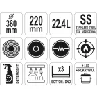 YATO YG-00026 GASTRO Lábas fedővel 22,4 liter 360 x 220 mm inox