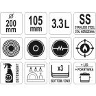 YATO YG-00061 GASTRO Nyeles lábas fedővel 3,3 liter 200 mm inox