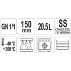 YATO YG-00254 GASTRO Inox betét 150 mm GN 1/1