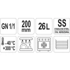 YATO YG-00255 GASTRO Inox betét 200 mm GN 1/1
