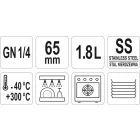 YATO YG-00282 GASTRO Inox betét 65 mm GN 1/4