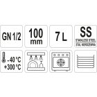 YATO YG-00356 GASTRO Inox betét 100 mm GN 1/2