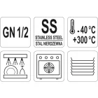 YATO YG-00371 GASTRO Inox betét fedő GN 1/2