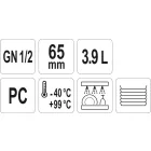 YATO YG-00400 GASTRO Műanyag betét 65 mm GN 1/2