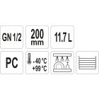 YATO YG-00403 GASTRO Műanyag betét 200 mm GN 1/2