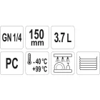 YATO YG-00421 GASTRO Műanyag betét 150 mm GN 1/4
