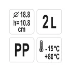 YATO YG-00511 GASTRO Műanyag vödör 2 liter