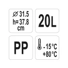 YATO YG-00517 GASTRO Műanyag vödör 20 liter