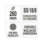 YATO YG-00601 GASTRO Szűrőkanál 260 mm inox