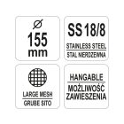 YATO YG-00602 GASTRO Szűrőkanál 155 mm