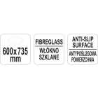 YATO YG-02087 GASTRO Ovális csúszásgátlós tálca 600 x 735 mm
