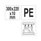 YATO YG-02153 GASTRO Vágódeszka 300 x 220 x 10 mm PE fehér
