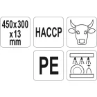 YATO YG-02170 GASTRO Vágódeszka 450 x 300 x 13 mm PE piros