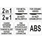 YATO YG-02353 GASTRO Késélező 2 az 1-ben