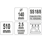 YATO YG-02595 GASTRO Csepegtető kanál 140 x 510 mm