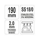 YATO YG-02730 GASTRO Sült hús fogó 195 mm inox