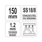 YATO YG-02736 GASTRO Inox jégcsipesz 150 mm